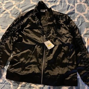 Black satin ladies puma jacket size medium
